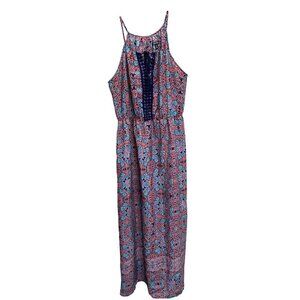 one shoulder maxi dress pattern EVEREVE Women's Ada One Shoulder Maxi Dress, Size Large, Brown